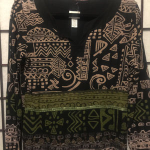*NEW* Chico Geometric Top. Size 1